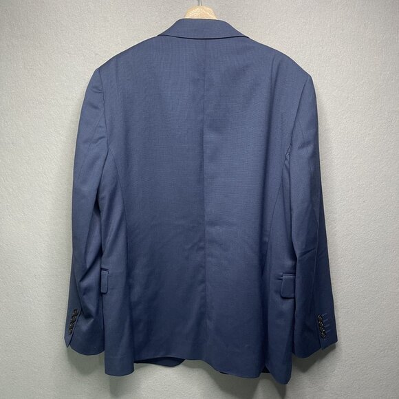 Stafford Blue Classic Fit Coolmax All Season Mens Blazer Suit Jacket 46R - Picture 9 of 10